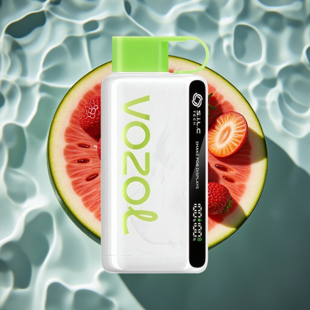 VOZOL STAR 9000/12000 Disposable Vape - Strawberry Watermelon, 650mAh, 30% Faster Charge, Recycled Plastic, Shake Display