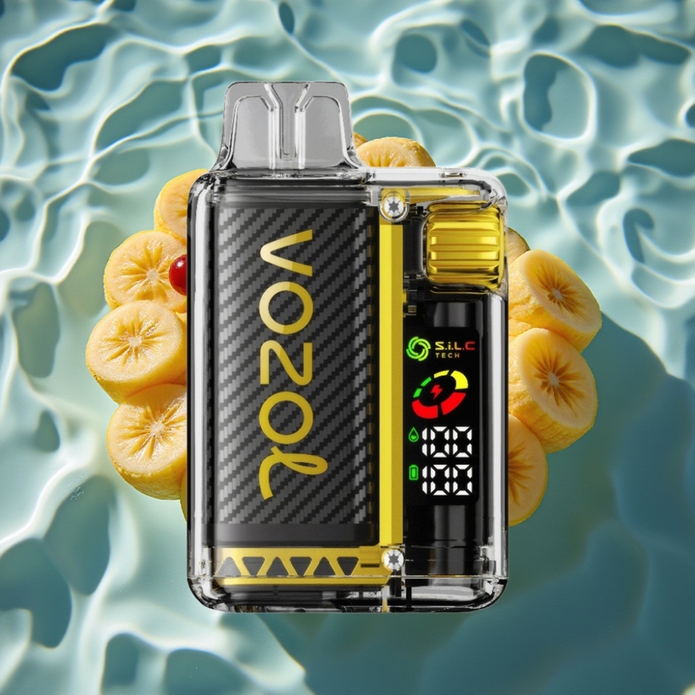 VOZOL Vista 20000 Puffs Disposable Vape - Dragon Fruit Banana Cherry, 2% Nicotine, 650mAh Rechargeable, OLED Screen, TPD Compliant