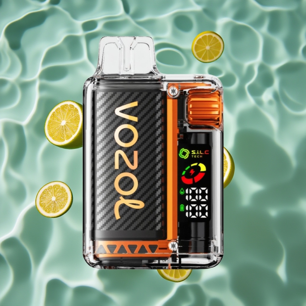 VOZOL Vista 20000 Puffs Lemon Lime Disposable Vape with 650mAh Rechargeable Battery, 2% Nicotine, OLED Screen & Dual Mesh Coil