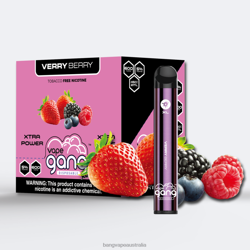 Vape Gang XL Disposable Vapes 600 puffs (Box of 10) 6006N69 Verry Berry - Vape Gang Flavors