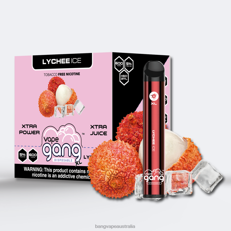 Vape Gang XL Disposable Vapes 600 puffs (Box of 10) 6006N75 Lychee Ice - Vape Gang Disposables